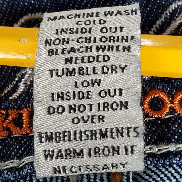 Refuge Low Rise Skinny Boot Knockout Jeans Womens Juniors 6 Reg Flap Pocket Dark - Picture 11 of 11